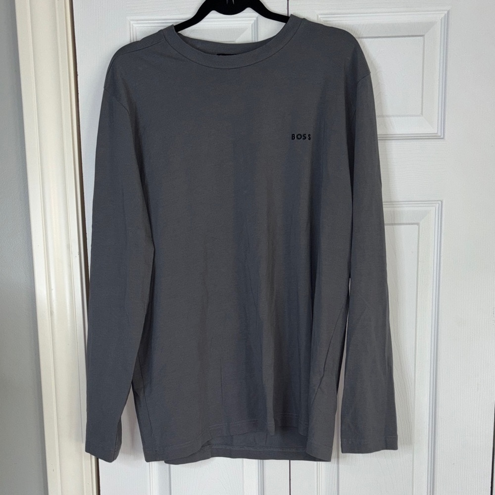 BOSS Charcoal Long Sleeve Tee